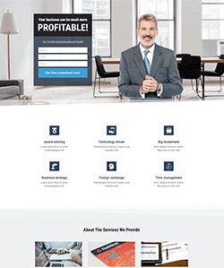 Landing Page Financial consultant