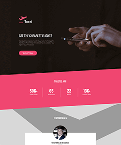 Landing Page app