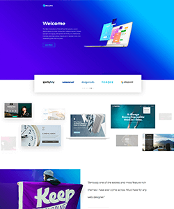 Product landing page template with logo slider
