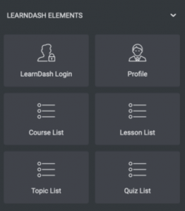 Elementor And Learndash 1 Element Panel Introducing Learndash And Elementor Integration Elementor And Learndash 1 Element Panel Introducing Learndash And Elementor Integration 1