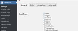Enable Elementor On Course Lesson Pages Enable Elementor On Course Lesson Pages