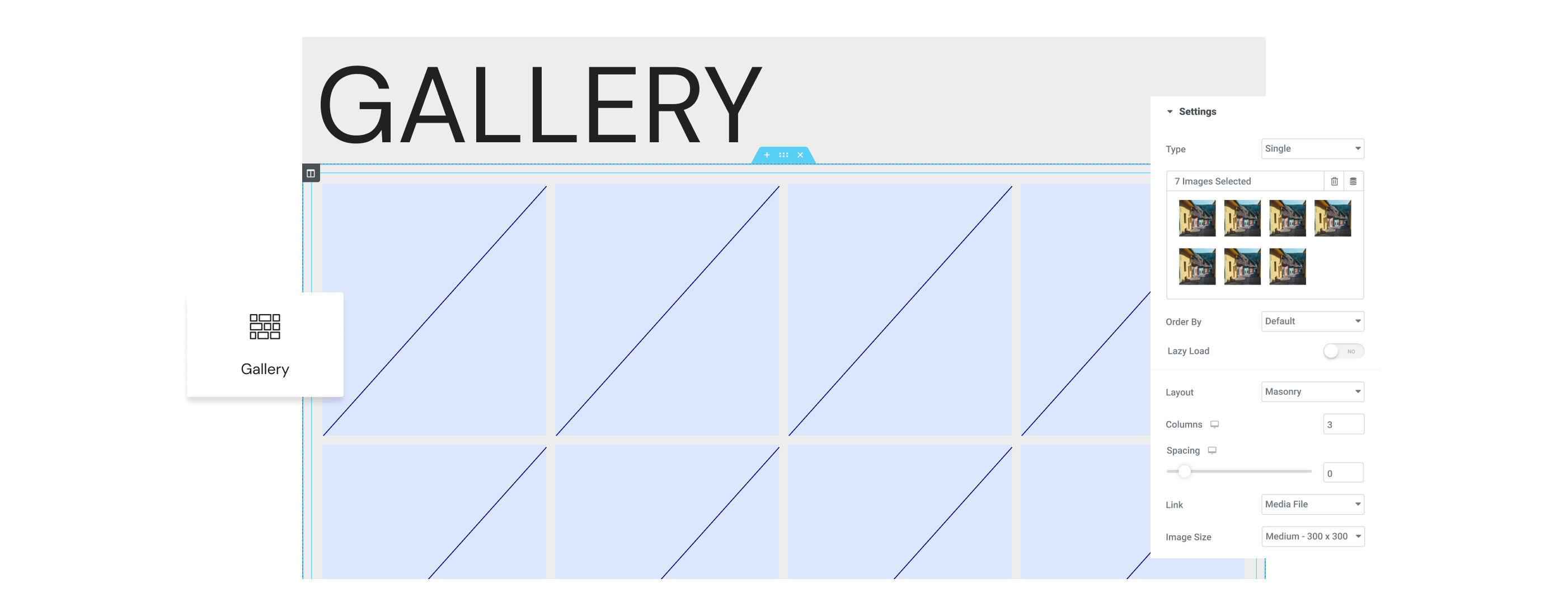 gallery widget visual