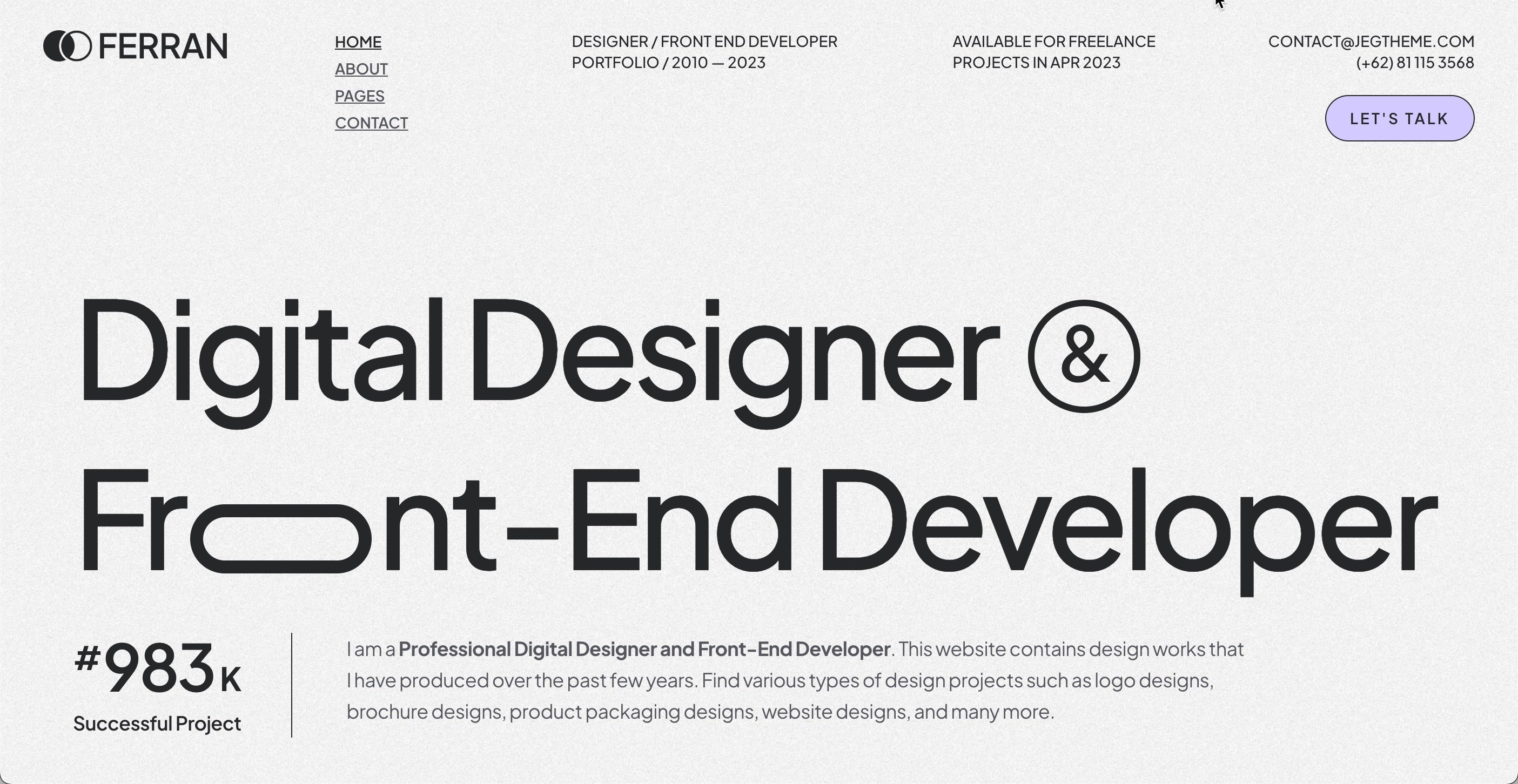 Ferran – Personal Portfolio &Amp; Resume