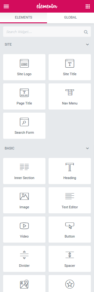 Image16 How To Customize Your Wordpress Theme A Screenshot Of Elementor'S Widgets