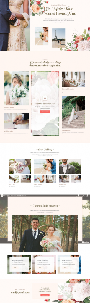 Weddingtemplate8 Scrolling Down The Aisle — 10 Wordpress Wedding Templates That Will Help You Tie The Knot 8. Wedding Planner Template