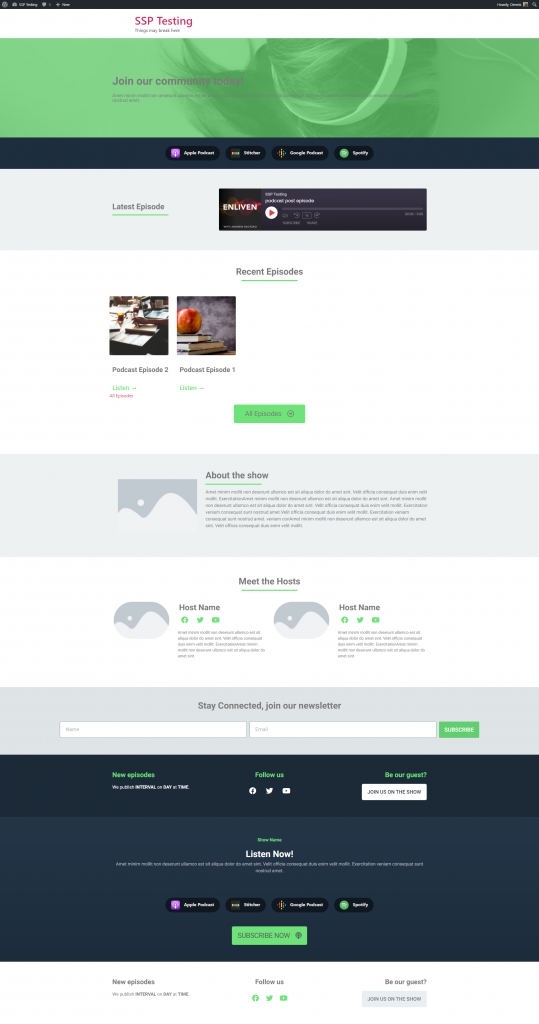 Landing Page Template The Complete Guide To Building A Podcast Website + 3 Free Templates 1
