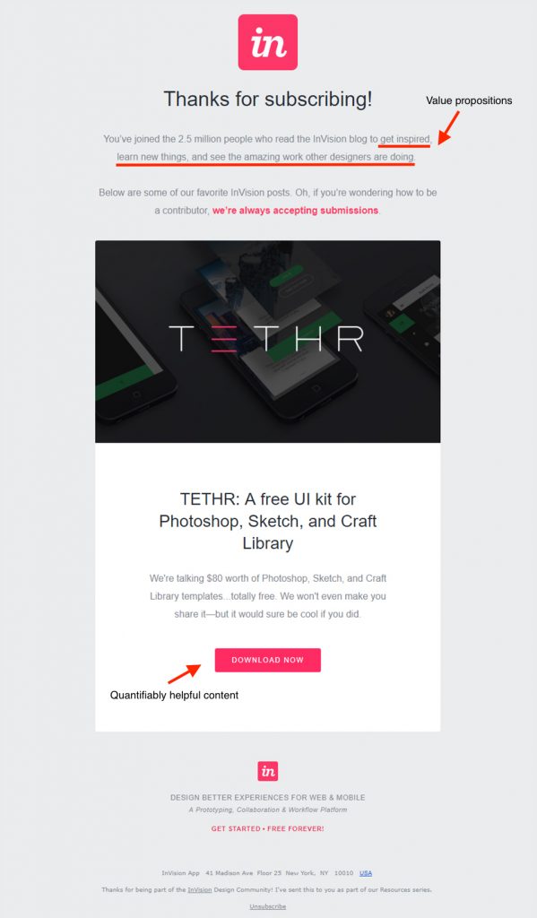 Invision App Thank You 6 Steps To Create A Winning Blog Email Marketing Strategy 4