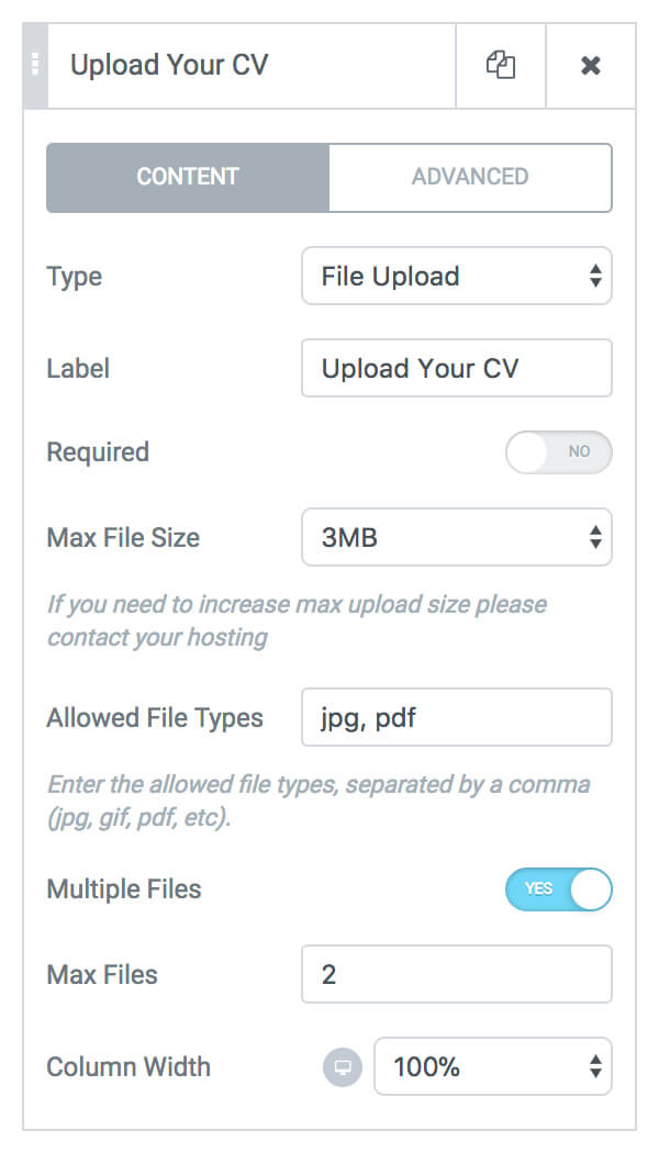 Form File Upload