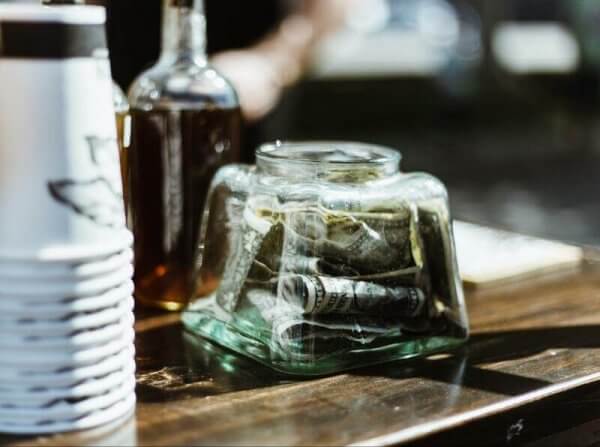 an image of a tips jar.