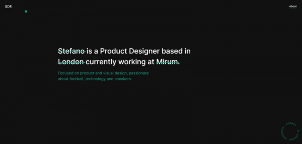 a screenshot of the Stefano De Rosa website.