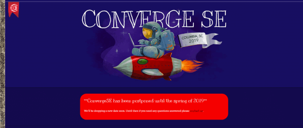 a screenshot of the Converge SE event site.