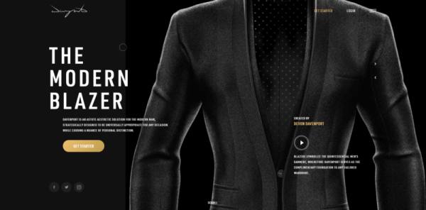 a screenshot of the Davenport Blazers website.