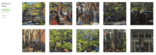 an screenshot of the Andrew L. Shea website.