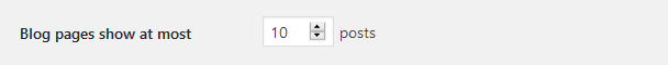 a screenshot of changing the number of posts per page