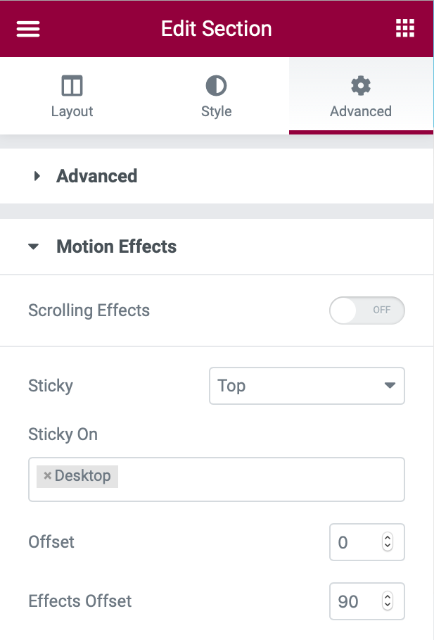 Shrinking Header Motion Effects How To Create A Shrinking Sticky Header With Elementor 4