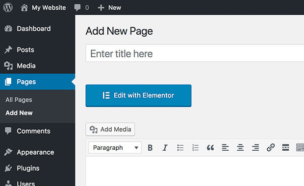 2. Edit with Elementor