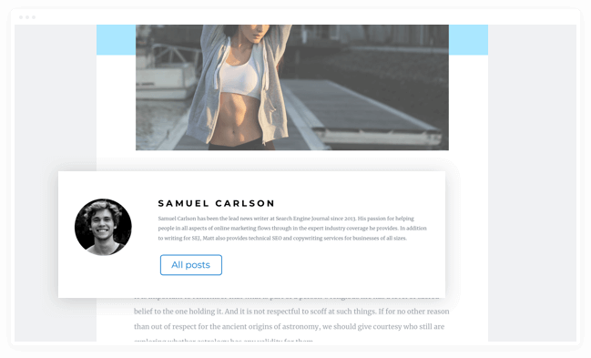 Post with Author Box Widget