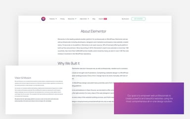 Elementor About Us Page