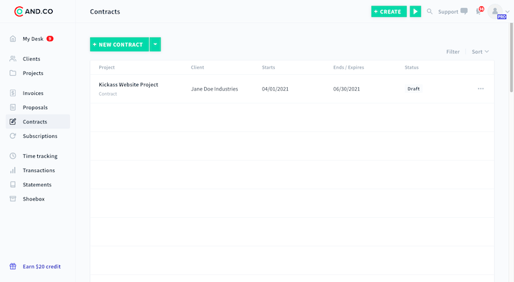 11 Andco Dashboard 10 Mejores Herramientas De Gestión Del Tiempo Para Diseñadores Web 11-Andco-Dashboard