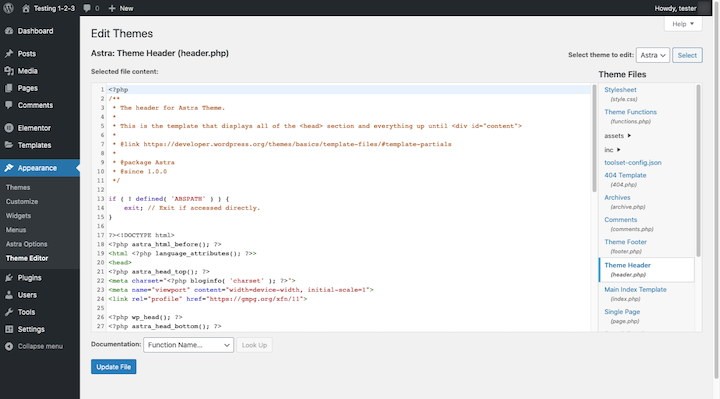Wordpress-Theme-Editor