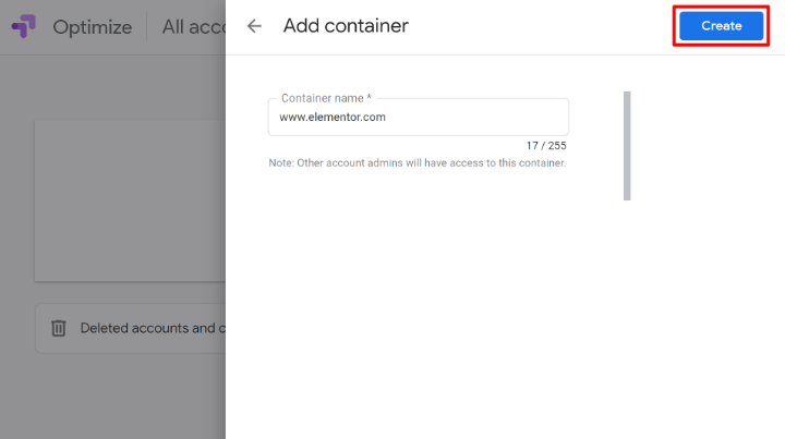 Set-Up-Google-Optimize-3-Create-Container