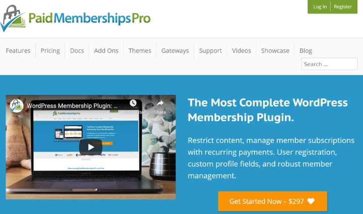 Image7 1 8 Best Wordpress Membership Plugins Paid Memberships Pro'S Homepage