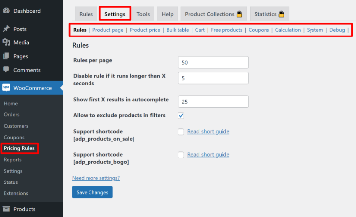 Woocommerce Pricing Rules Settings Comment Configurer La Tarification Dynamique Woocommerce Woocommerce-Pricing-Rules-Settings