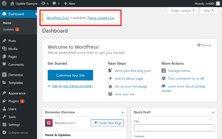 How To Update Wordpress 1 Notice How To Update Wordpress Safely (Tutorial &Amp; Best Practices) How To Update Wordpress 1 Notice How To Update Wordpress Safely (Tutorial &Amp; Best Practices) 1