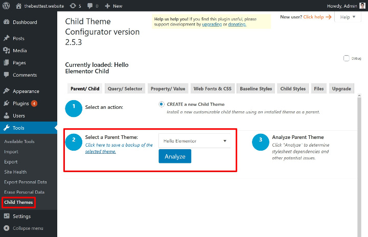 Create Wordpress Child Theme 1 Plugin Method How To Create And Customize A Child Theme Create Wordpress Child Theme 1 Plugin Method How To Create And Customize A Child Theme 1