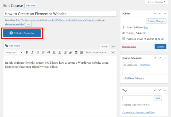 Tutor Lms Tutorial 13 Edit Individual Course How To Build An Online Course With Tutor Lms And Elementor Tutor-Lms-Tutorial-13-Edit-Individual-Course