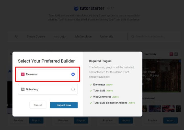 Tutor Lms Tutorial 1 Import Demo Site Theme How To Build An Online Course With Tutor Lms And Elementor Tutor-Lms-Tutorial-1-Import-Demo-Site-Theme