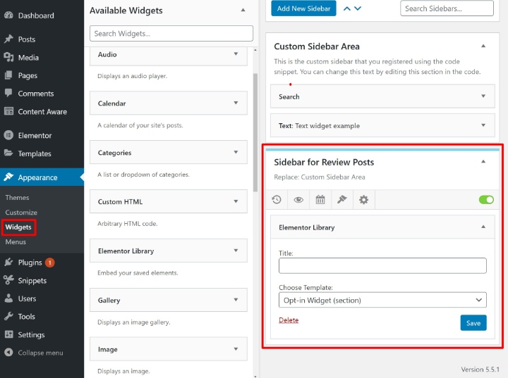 Content Aware Sidebars 3 Add Widgets How To Add Or Edit A Custom Sidebar In Wordpress Content-Aware-Sidebars-3-Add-Widgets