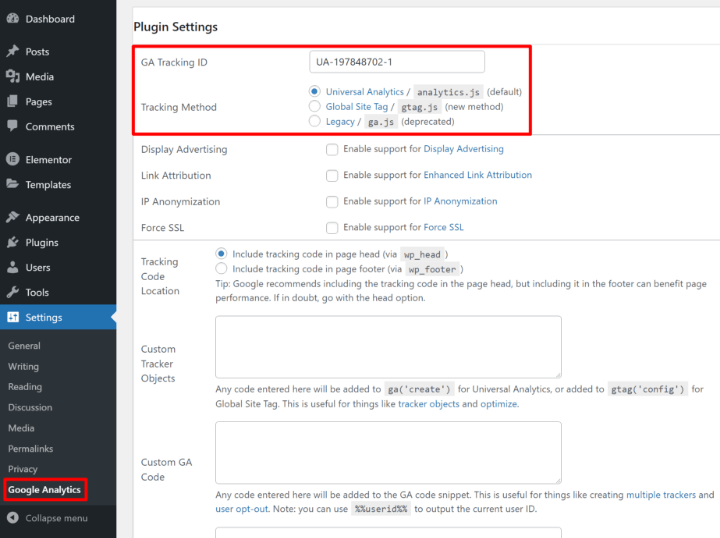 设置-google-analytics-3-add-tracking-id-to-wordpress