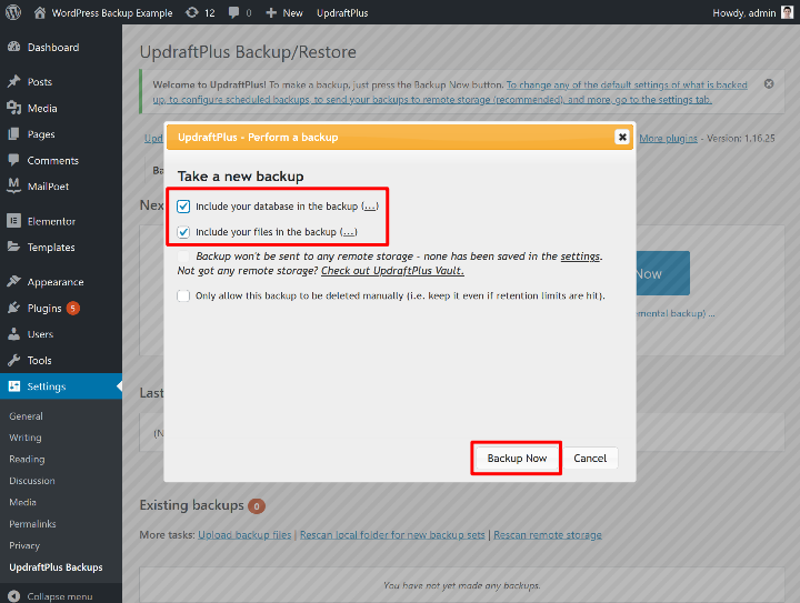 Wordpress Backup Tutorial 2 Updraftplus Configure Backup Wordpress Backup: How To Backup Wordpress Site - Manually Or Using A Plugin Wordpress Backup Tutorial 2 Updraftplus Configure Backup Wordpress Backup: How To Backup Wordpress Site - Manually Or Using A Plugin 3