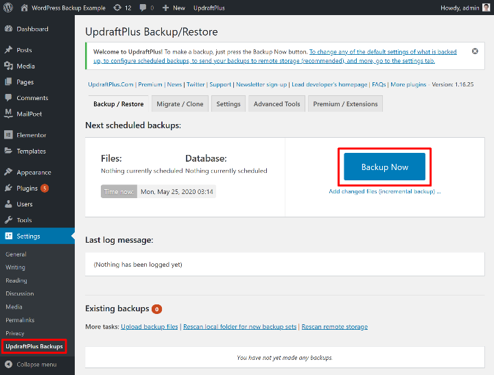 Wordpress Backup Tutorial 1 Updraftplus Create Backup Wordpress Backup: How To Backup Wordpress Site - Manually Or Using A Plugin Wordpress Backup Tutorial 1 Updraftplus Create Backup Wordpress Backup: How To Backup Wordpress Site - Manually Or Using A Plugin 2