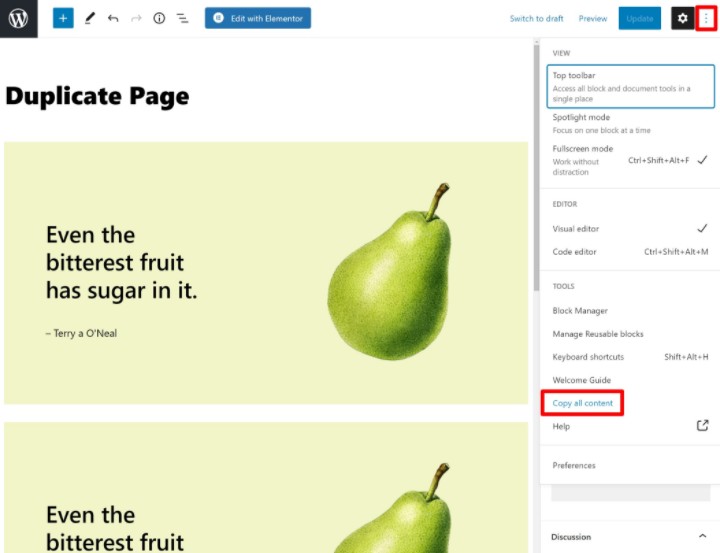 Duplicate Page 11 Duplicate Content Gutenberg Come Duplicare Una Pagina O Un Post In Wordpress (3 Metodi) Duplicate-Page-11-Duplicate-Content-Gutenberg