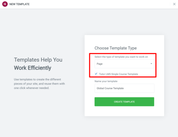 Tutor Lms Tutorial 11 Create Global Template How To Build An Online Course With Tutor Lms And Elementor Tutor-Lms-Tutorial-11-Create-Global-Template