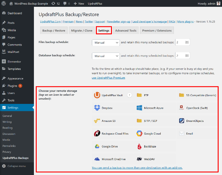Wordpress Backup Tutorial 4 Updraftplus Choose Remote Storage Wordpress Backup: How To Backup Wordpress Site - Manually Or Using A Plugin Wordpress Backup Tutorial 4 Updraftplus Choose Remote Storage Wordpress Backup: How To Backup Wordpress Site - Manually Or Using A Plugin 5