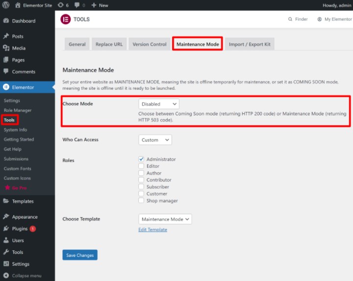 Elementor Maintenance Mode 6 Disable Maintenance Mode How To Put A Wordpress Site In Maintenance Mode (3 Methods) 7