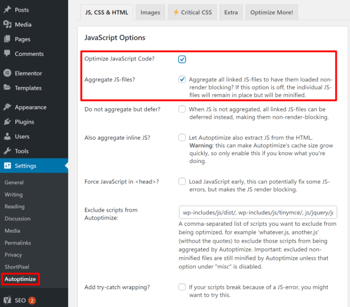 speed-up-wordpress-2-autoptimize-javascript