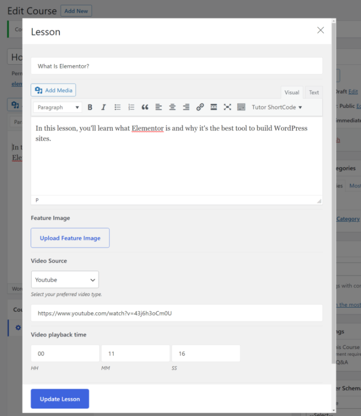 Tutor Lms Tutorial 5 Add Lesson How To Build An Online Course With Tutor Lms And Elementor Tutor-Lms-Tutorial-5-Add-Lesson