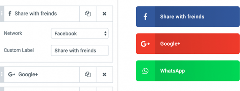 Custom Label For Share Buttons