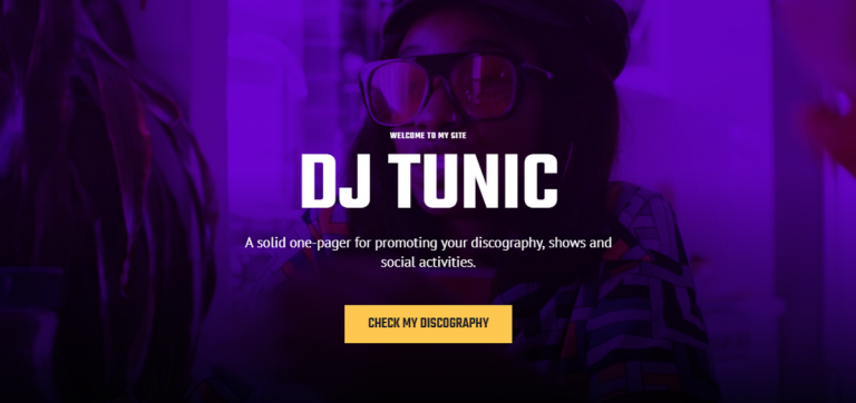 Djtunic 11 Music Website Templates Worth Singing About [Elementor Compatible] 1