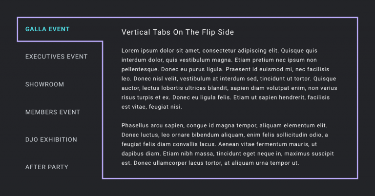 vertical tabs