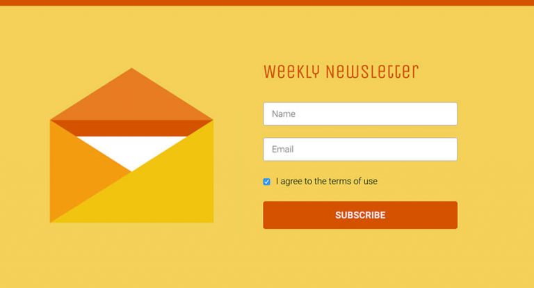 Form Subscribe Newsletter Advanced Form Fields: File Upload, Acceptance, Date, Time, Html &Amp; Password Fields 1