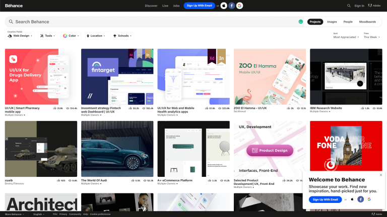 Behance Website Design Inspiration: 20+ Best Sources Behance Website Design Inspiration: 20+ Best Sources 1