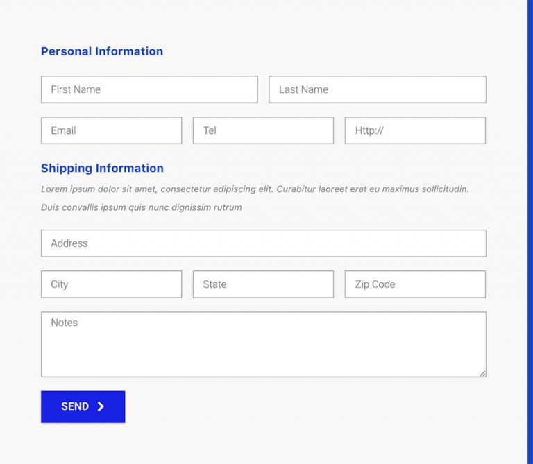 Form HTML field