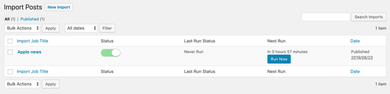 Import Running How To Build A News Aggregator Site Using Elementor And Feedzy 10
