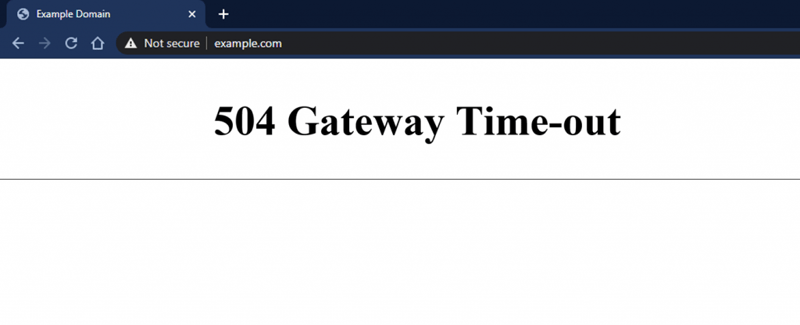 504 Gateway Time-out