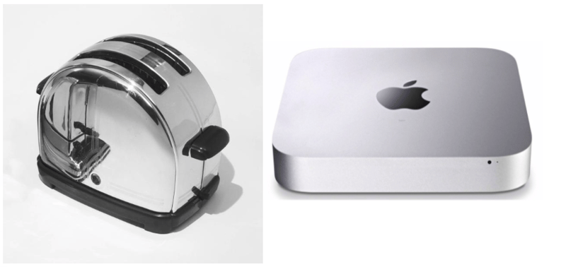 modern Minimalist design apple mac mini classic sunbeam toaster